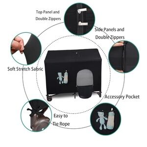 Blackout cover for pack and play